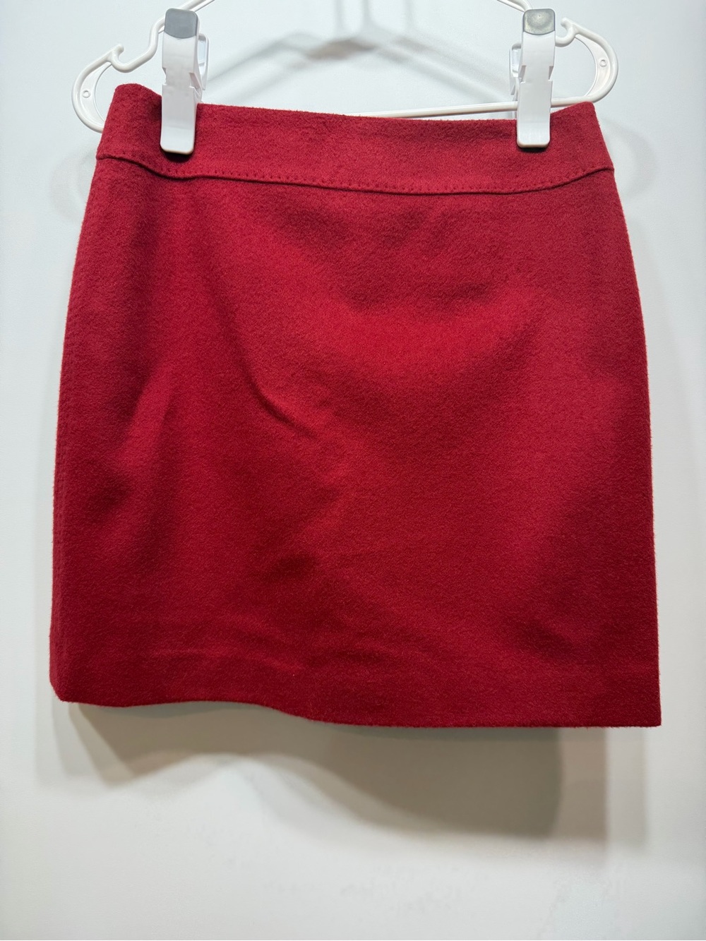 ann taylor red cherry wool blend mini skirt size 6p